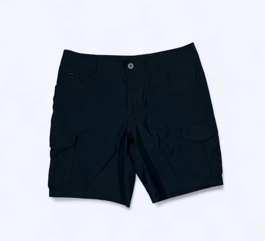 Kuhl Cargo Shorts Mens Size 38 Stretch Zip Pockets Hiking Dark Gray