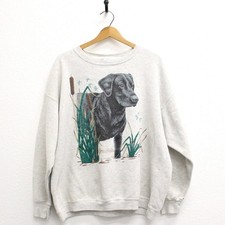 Vintage Black Lab Labrador Retriever Dog Breed Sweatshirt 2X XXL