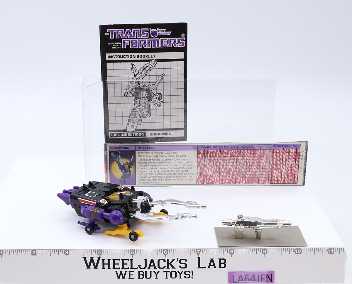 Shrapnel 100% Complete 1985 Vintage Hasbro G1 Transformers Action Figure