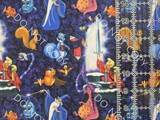 Custom Cotton Woven Fabric Movie The Sword In The Stone By The 1/4 Yard 9x56