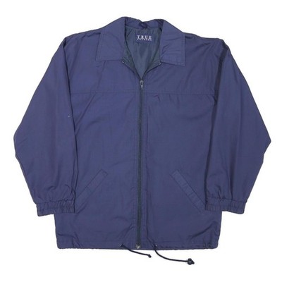 TRUE COLOURS Herren Navy Outdoor Jacke M Polyester-Mix Zip Regular Fit Plain