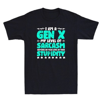 I'm A  X Level Of Sarcasm Funny  X Quote Gift Retro Men's T-Shirt