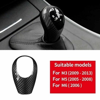 Echte Kohlefaser Getriebe Schaltknopf Abdeckung passend für BMW M3 M5 M6 E90 E60