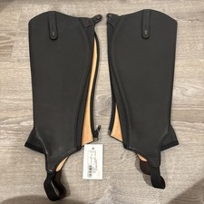 Tredstep Ireland Custom Fit Leather Half Chaps Calf Width 16" - Height 17" Black