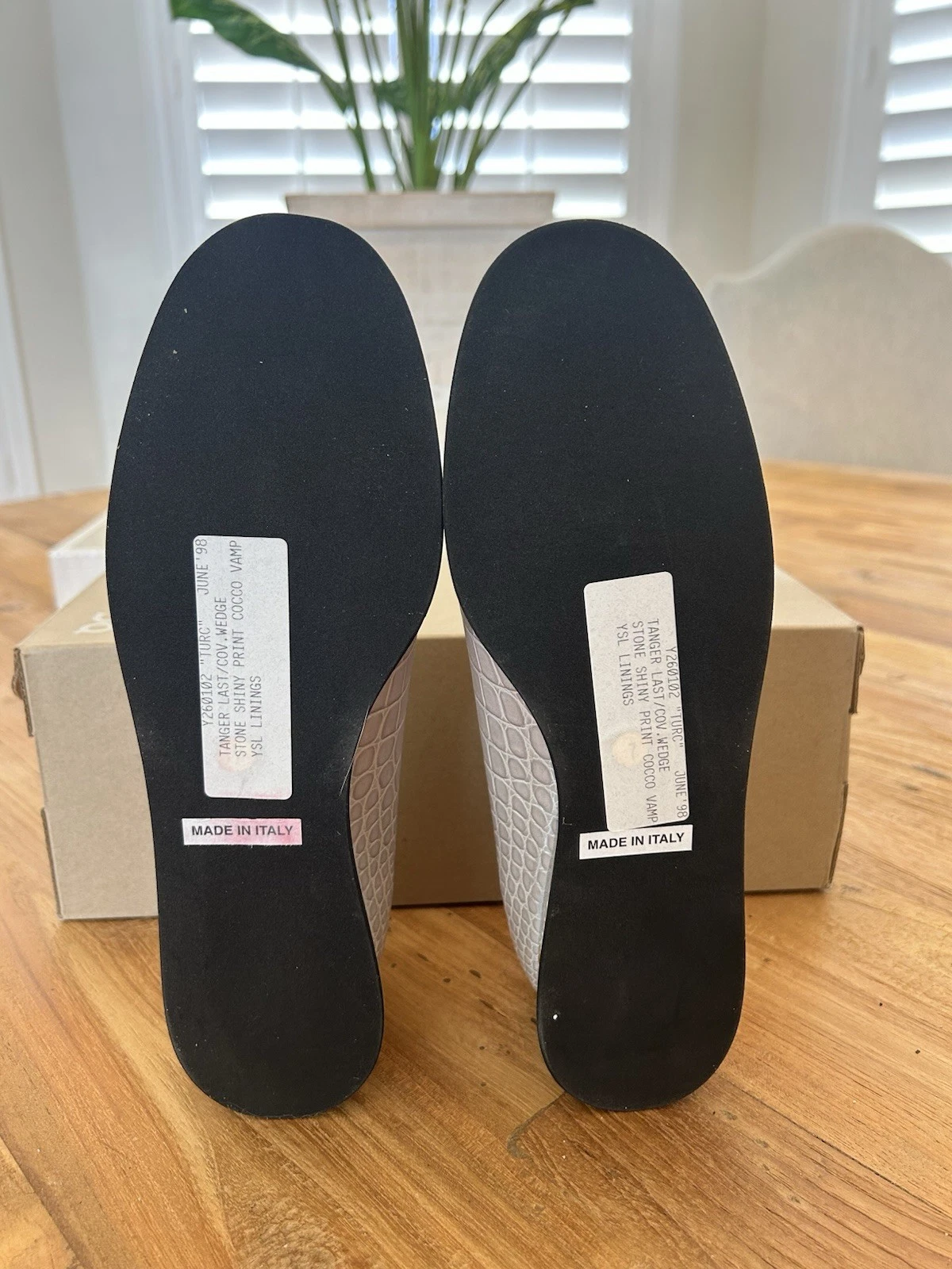 SAINT LAURENT (YSL) Mocassino donna Yves Saint Laurent in pelle di coccodrillo bianco taglia 7 (37) vintage raro!