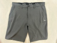 Hurley Hybrid Shorts Mens 36 Gray Stretch Quick Dry Beach Outdoors