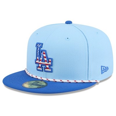 Men's New Era Light Blue/Royal Los Angeles Dodgers 2025 Fourth of July 59FIFTY