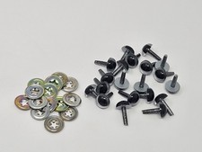 VTG Zims Silver Gold-Dust Cat Eyes 9mm Plastic Safety Amigurumi Crochet Craft