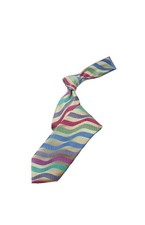The Palm 2  Multi Color Champagne Geometric  Tie  Pocket Square