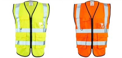 Hi Viz Weste High Vis Safety Executive orange gelb EN471 Weste Sichtbarkeit 2