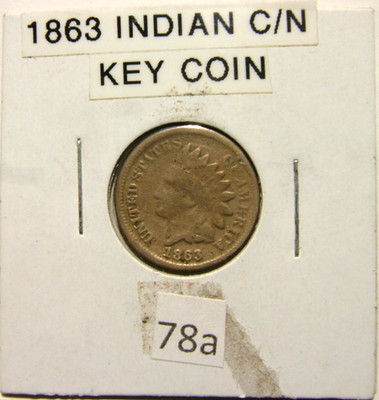Rev. B Key 1863 Indian Head/Oak Wreath rev Cent KEY DATE 1-Cent | eBay