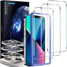 3 Pack iPhone 13 Screen Protector  Camera Lens Protector, Bubble Free, Ultra HD