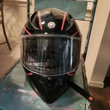 Full Face Helmet Motorcycle Motorbike Modular Flip Up Dual Sun Visor Adult DOT