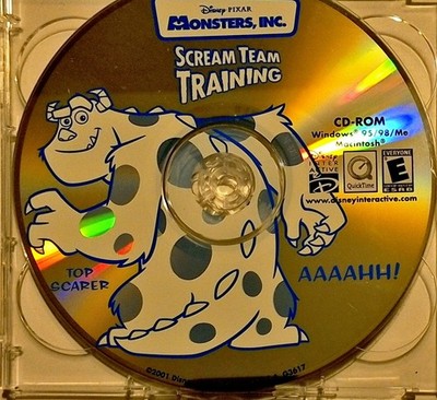 Disney Pixar Monsters Inc Scream Team Training PC rated E disc only GOOD