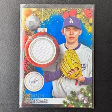 Topps Holiday 2025 Aki Sasaki RC Jersey Relic Card