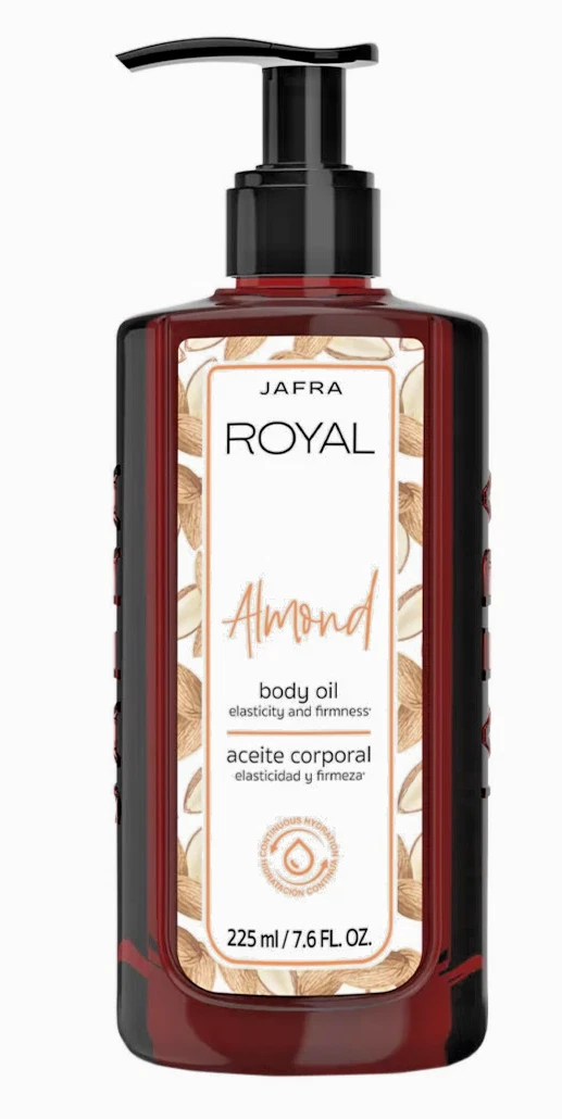 JAFRA ROYAL ALMOND BODY OIL WITH VITAMIN E 7.6 OZ NEW AND SEALED