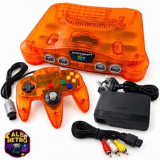 Nintendo 64 Console - Pal - Transparent Orange  1 Orange controller Pal VGC
