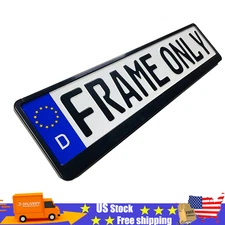 Universal Euro License Plate Tag Holder Mounting Adapter Bumper Frame Bracket 