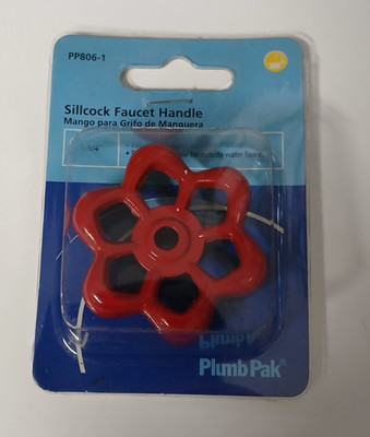 PLUMB PAK PP806-1 SILLCOCK FUACET HANDLE 1 3/4'' SQUARE STEM RED