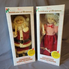 VTG NEW Telco 14” Motion-ettes Like Animated Santa & Mrs. Claus Clause Christmas