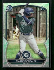 2023 Bowman #BCP-28 Martin Gonzalez Chrome Prospects Lunar Glow Refractors