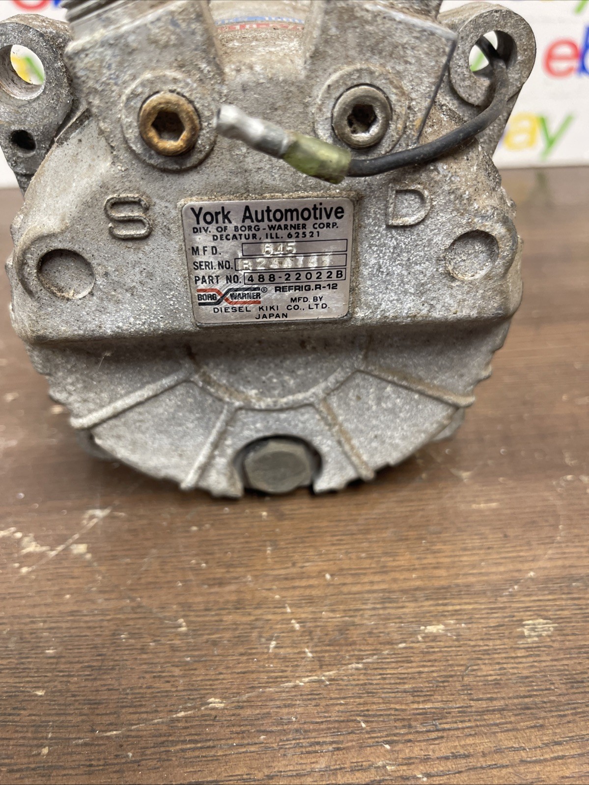 1982-1987 Chevy Camaro V6 automatic engine AC compressor 488-22022B OEM ...