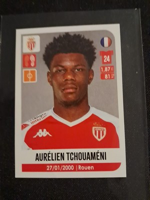 PANINI FOOTBALL STICKER 2020-21 LEAGUE 1 AURELIEN TCHOUAMENI #287 AS MONACO FC