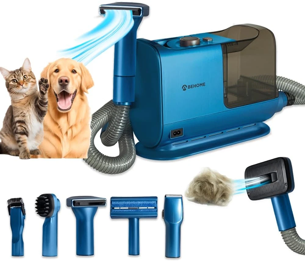 AIRROBO PG10 Rasoio Per Cani Con Aspirapolvere 12000 Pa, Spazzola Per La Rimozione Dei Animali Domestici, Per Cani E Gatti, Con Attrezzi Per La Cura, Contenitore Della Polvere Da 1,4L - Foto 8