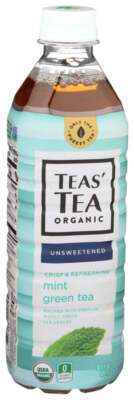 Teas` Tea  Organic Green Tea Unsweetened Mint  16.9 Fl Oz