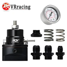 AN8 Feed & AN6 Return Line Fuel Pressure Regulator w/ Boost Reference Gauge 3-70
