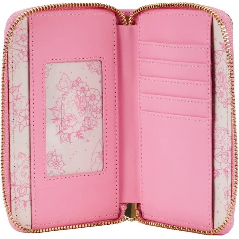 Loungefly Disney Princess Portefeuille zippé en Daim Vegan avec