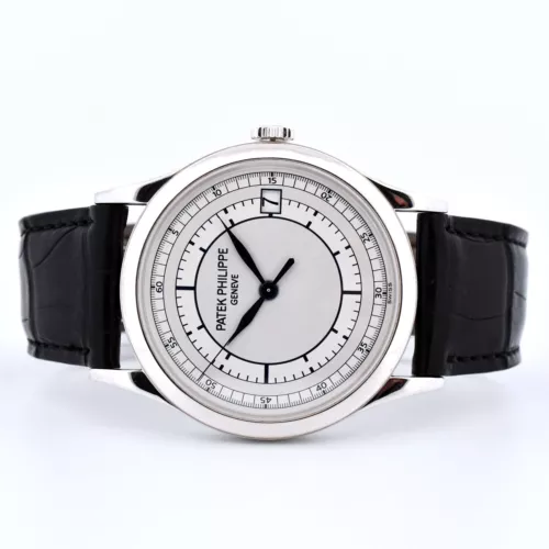 Patek Philippe 5296G Calatrava 18K WG Sector Automatic 38MM Wristwatch
