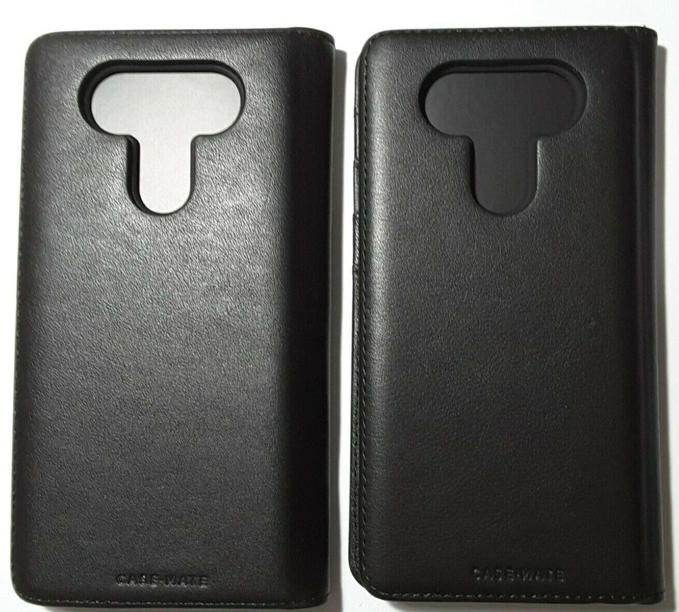 (2 CASES ) Case-Mate Wallet Folio Leather Case w/ Card Slots for LG V20 - Black  - Image 3 of 4