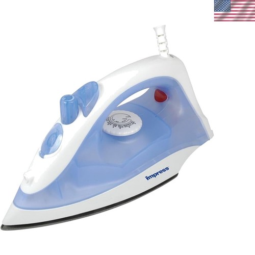 Compact 1200W Non-Stick Clothing Iron with Adjustable Steam & Fabric Selector