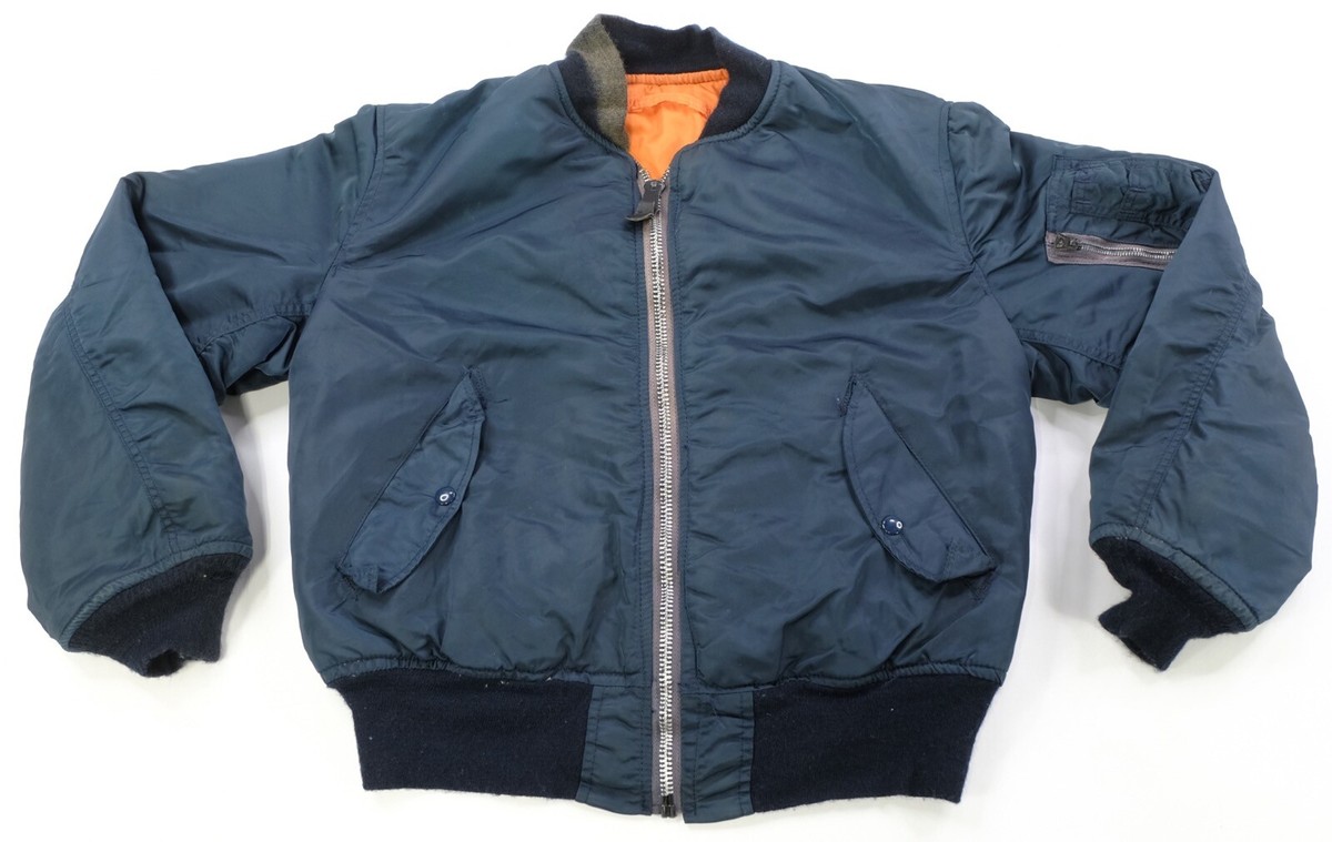 Rare Vintage ALPHA INDUSTRIES Full Zip Reversible Bomber Jacket 