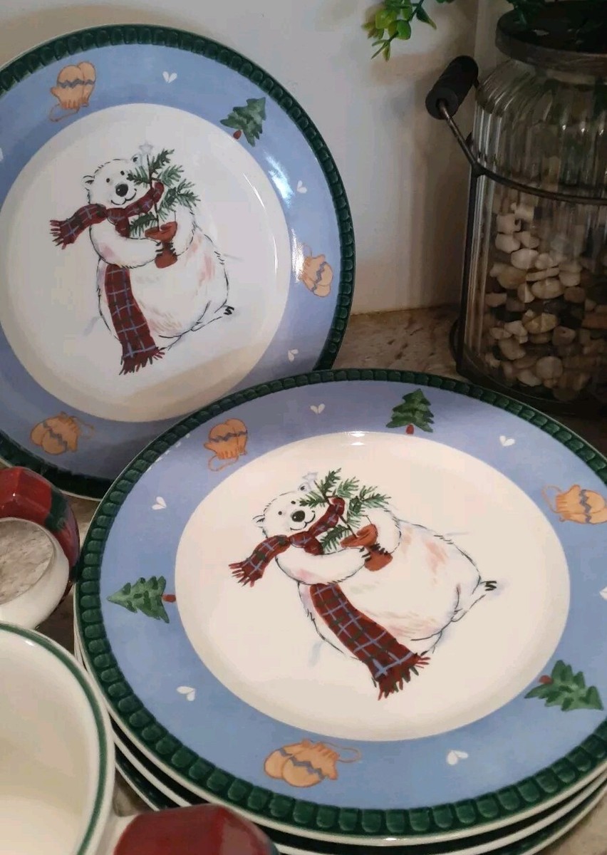Pfaltzgraff Snow Bear Set/ Salad Lunch Plates 8⅜