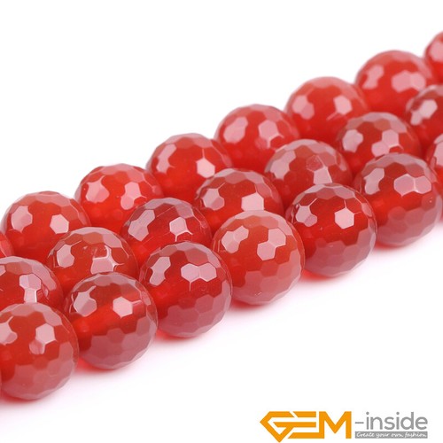 Red Agate Natural Gemstone Faceted Round Loose Spacer Beads Strands 15" 6/8/10mm - Foto 4 di 42