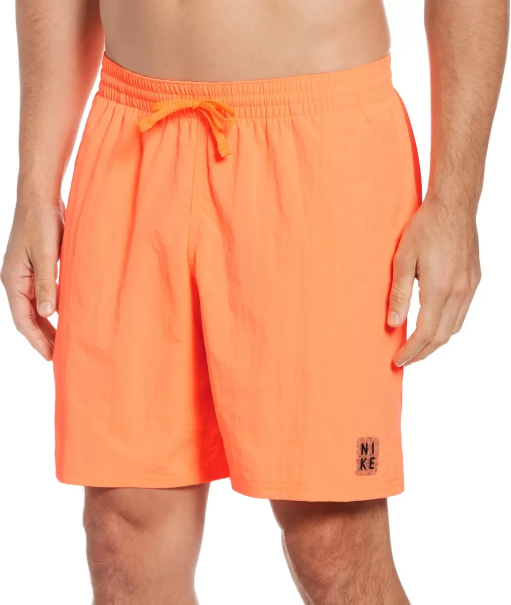 Nike Men s Essential Lap 7 Volley Swim Trunks Small Atomic Orange