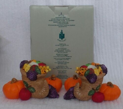 Partylite HARVEST TIME Taper Candle Holders CORNUCOPIA PUMPKIN #P7370 Retired  - Picture 1 of 11