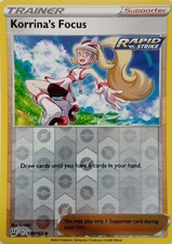 128/163 KORRINA'S FOCUS REVERSE HOLO BATTLE STYLES POKEMON CARD