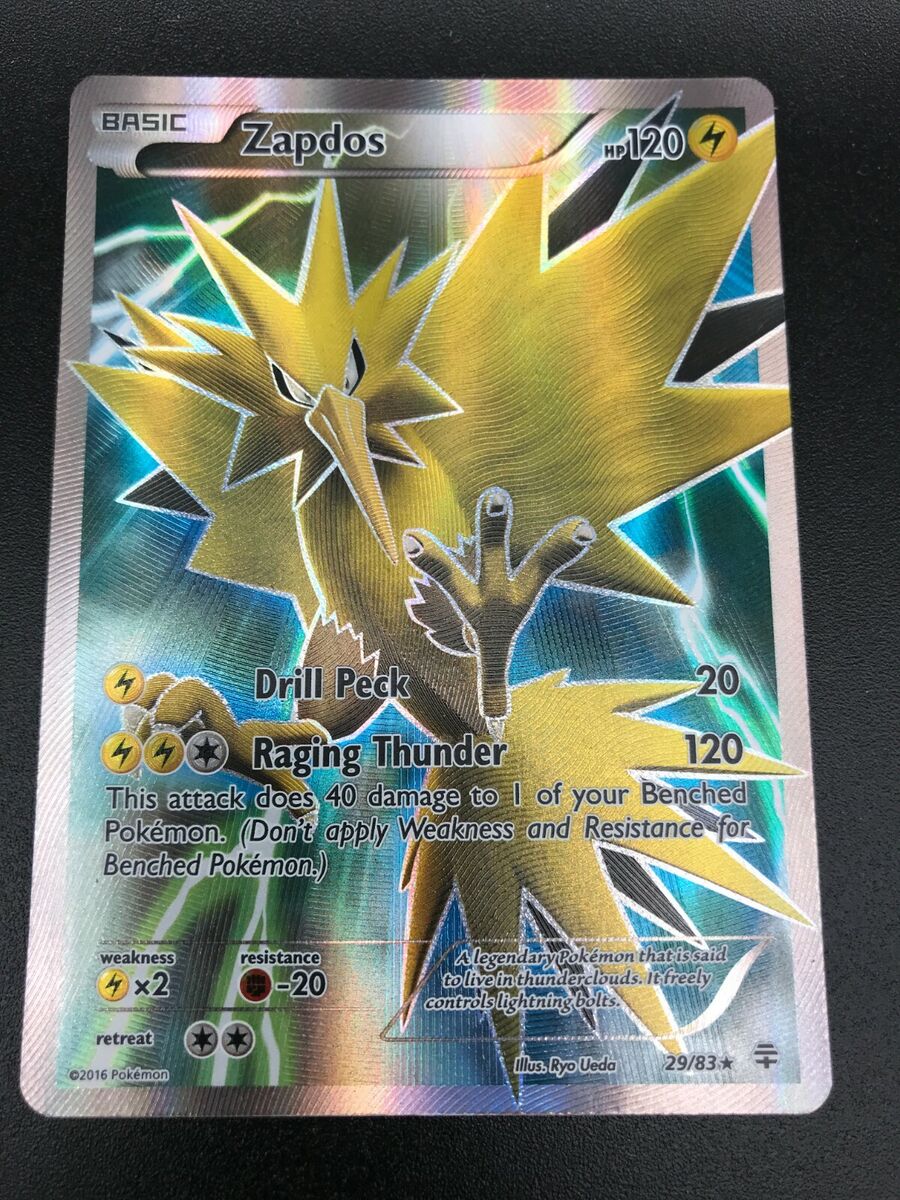 Zapdos FULL ART ULTRA RARE 29/83 Pokemon XY Generations TCG Zapdos FULL ART ULTRA RARE 29/83 Pokemon XY Generations TCG