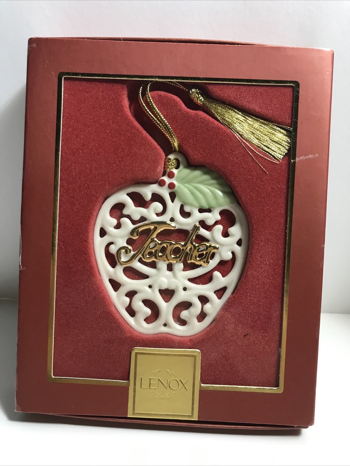 LENOX 3 Inch Teacher Christmas Ornament New in Box