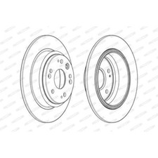 FERODO 2x Bremsscheibe hinten Ø282 mm Voll für Honda Accord VII Tourer CM 2.0
