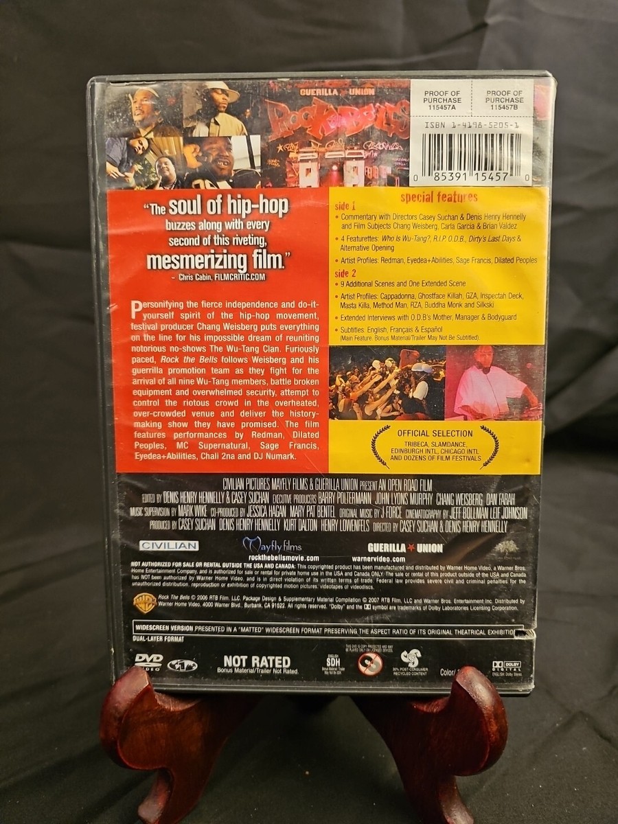 Wu-Tang Rock the Bells (DVD, 2006) Concert Band Tour Last ODB