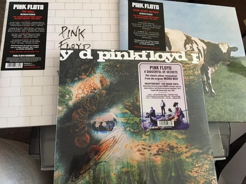 Pink Floyd The Wall / Saucerful of Secrets / Atom Heart Mother Vinyl LP Bundle