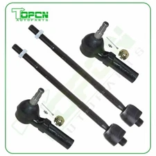 4pcs Complete Front Inner Outer Tie Rod End Links For 1997-13 Chevrolet Corvette