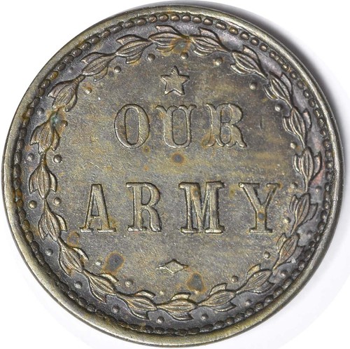 1863 Civil War Token Indian Princess Patriotic 51/334 Choice BU Uncertified #109 - Picture 2 of 2