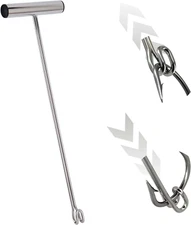 Stainless Steel Fishing Hook Remover，Dehooker Tool,Push/Pull Hook Remover，Anti-L