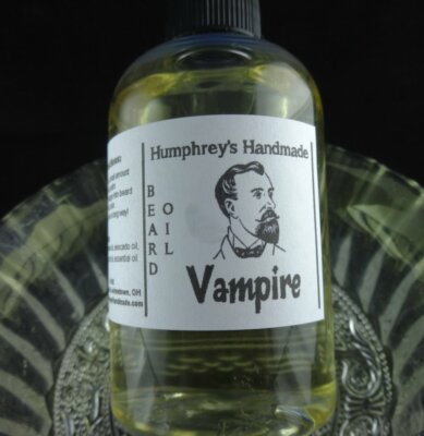 Large 4oz VAMPIRE Blood Orange Men's Beard Oil Thick Hair Softener Horror Gift