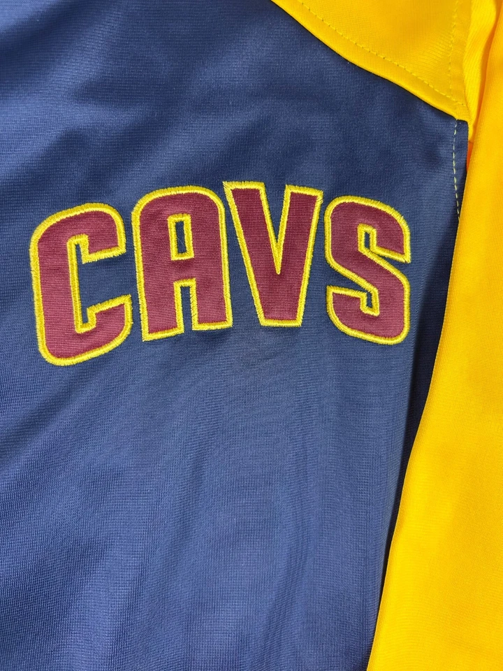 Majestic Cleveland Cavaliers NBA Warm-Up Jacket MT Colorblock Full Zip Retro - Image 2 of 4
